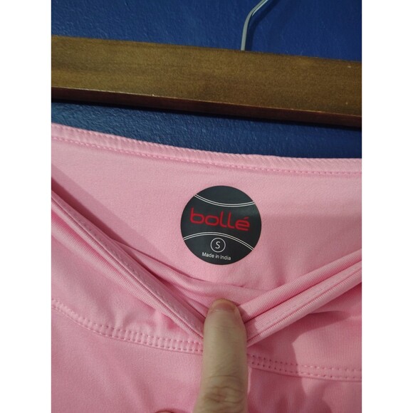 Bolle Tennis Skort Sz S Pink Gray Pleated Matching Compression Shorts Stretch - Picture 5 of 8